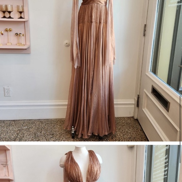 Marcia Lucia Hohan Eilir Silk Foiled Maxi Dress - Picture 6 of 8